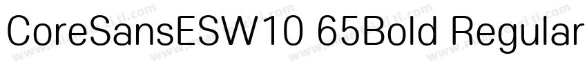 CoreSansESW10 65Bold Regular字体转换